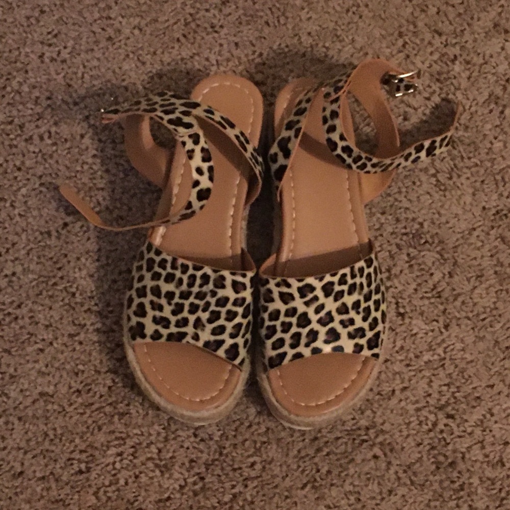 NWT Leopard print espadrilles